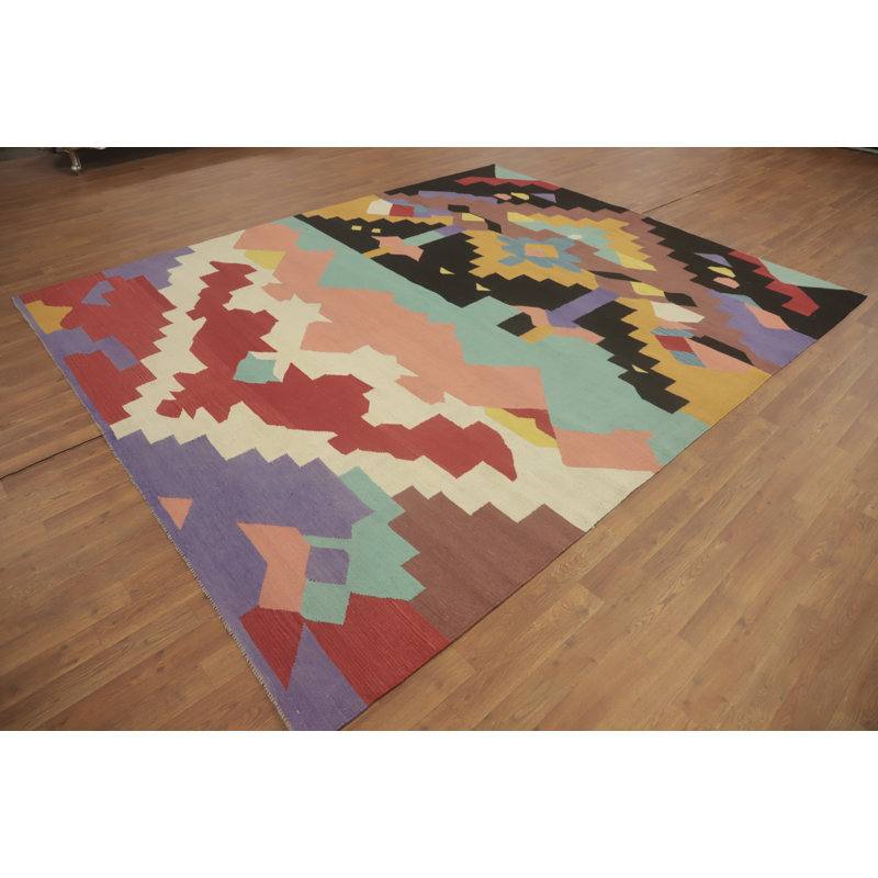 Tapis oriental en laine Kilim 8 x 10