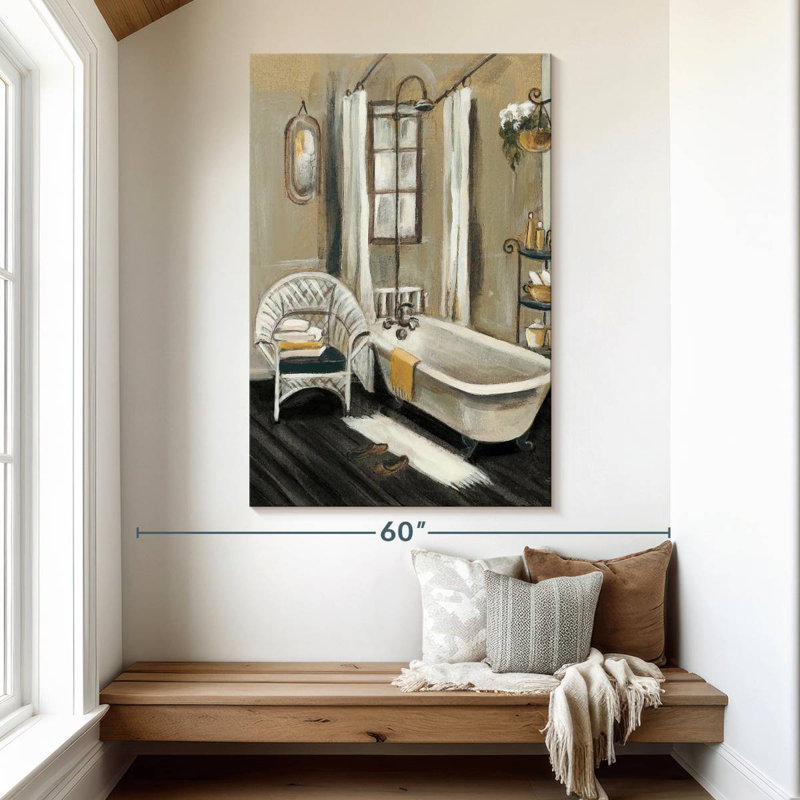 Lilie French Bath II - noir, H 51 po x l 34 po