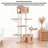 Multi-Functional Large Solid Wood Cat Tree