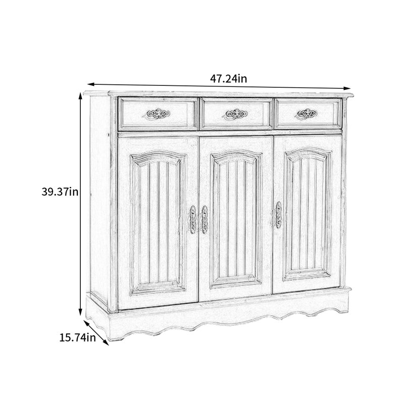 18 Pair Solid Wood Shoe Storage Cabinet