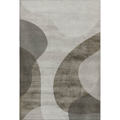 Premium Machine Washable Arnette Taupe Rug