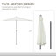Outsunny 2.7m Garden Half Parasol Outdoor Balcony Umbrella-20355353