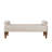 Bedroom Upholstered Bench With Button - Soft Velvet Fabric And Solid Wood Legs Champagne For-1115062600