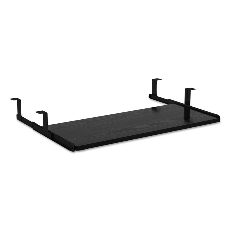 Black 28'' Underdesk Keyboard and Mouse Shelf