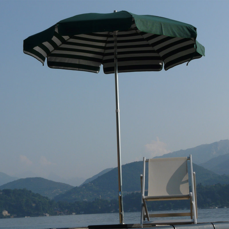 Samuelsson 200cm Beach Parasol, Striped Whitegreen