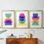 Bright Stack I - Impression personnalisée de qualité supérieure avec cadre mat - 3 pièces-474988265-474988264