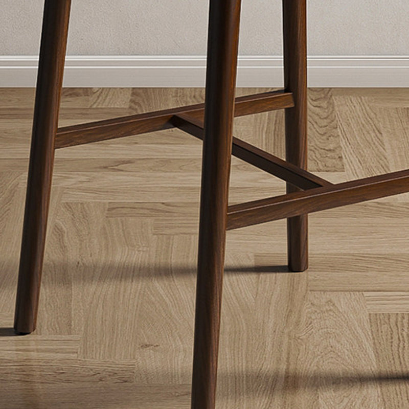 Chaise d'appoint à dossier bas en noyer (ensemble de 4), 4, 46.06"