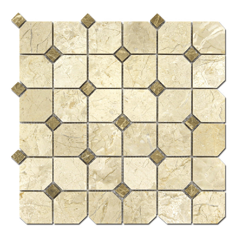 MOSAIQUE HEXAGONAL DE 2 po POLI, Crème Nouva
