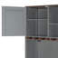 Grand lit escamotable avec armoire de rangement, support à vin, porte-verre, tiroirs et bande DEL multicolore-821743919