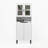 Hudock with 2 Glass Doors and open storage-411727754