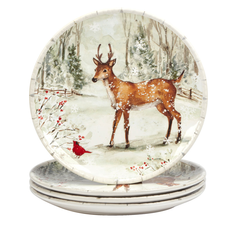 Winter''s Walk Set Of 4 Dinner Plates