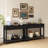 Narrow Wood Console Sofa Table With Drawers And Storage Shelf For Entryway, Hallway, Living Room, Black | Gift Idea