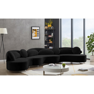 Enton Velvet Sectional Symmetrical