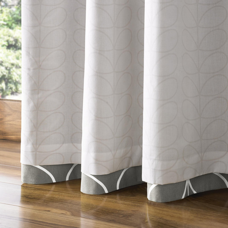 Linear Stem Curtains, 168 W x 229 D cm, Silver