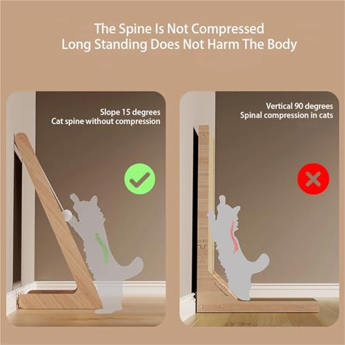 Grattoir en bois en sisal pour chat, planche à gratter amovible résistante à l'usure pour chatons et chats adultes