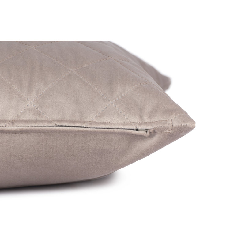 Geometric Square Cushion Cover, Greige