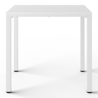 Table de salle à manger d'extérieur carrée 31,5 "avec structure en métal Jackqueline