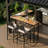  4 - 8 Person L-Shaped Metal Bar Table-206898516