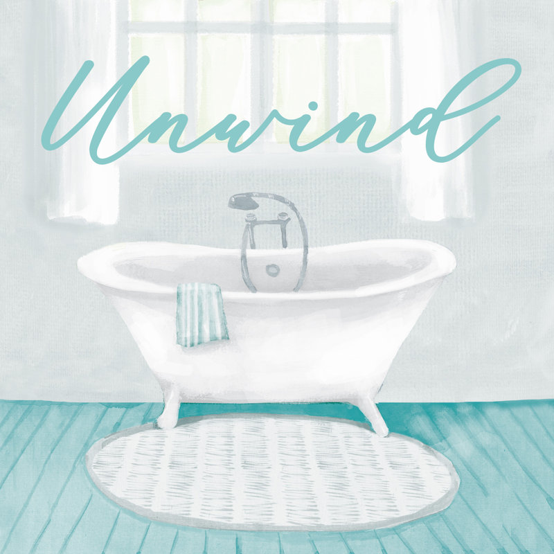 Unwind Bathtub - Wrapped Canvas Print, 30cm H x 30cm W