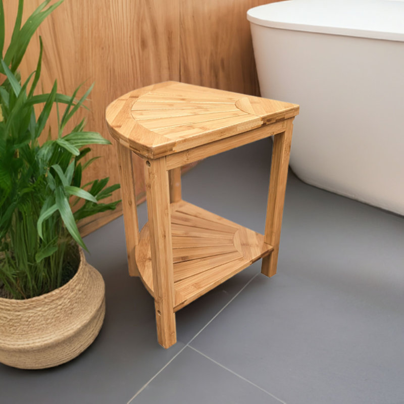 Banc de douche en bambou 22,25 "Mitch, Naturel