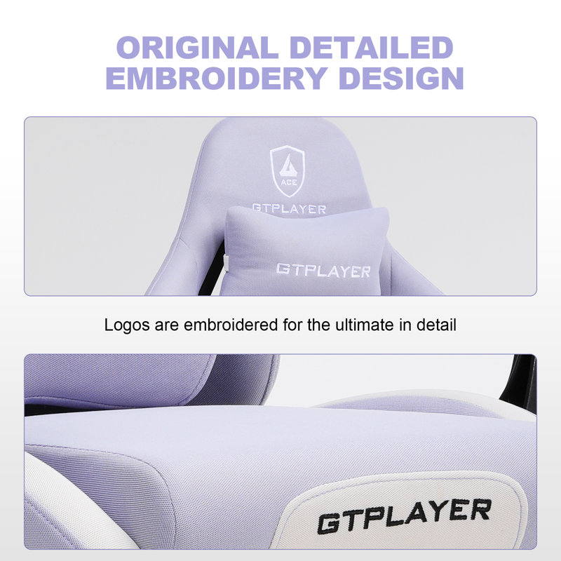 GTPLAYER Adjustable Swiveling PC & Racing Game Chair, Purple