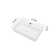 Kichae 21"x12'' White Ceramic Rectangular Wall Mount Bathroom Sink with Overflow