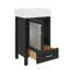 Meuble-lavabo de 20 po avec lavabo en céramique, meuble-lavabo autoportant de 20 po avec 1 grand tiroir et 1 porte à fermeture douce, armoire pour petit espace-1068689669