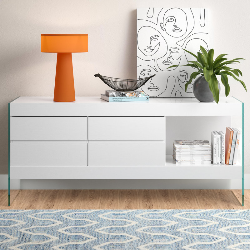Table buffet Thane, Blanc
