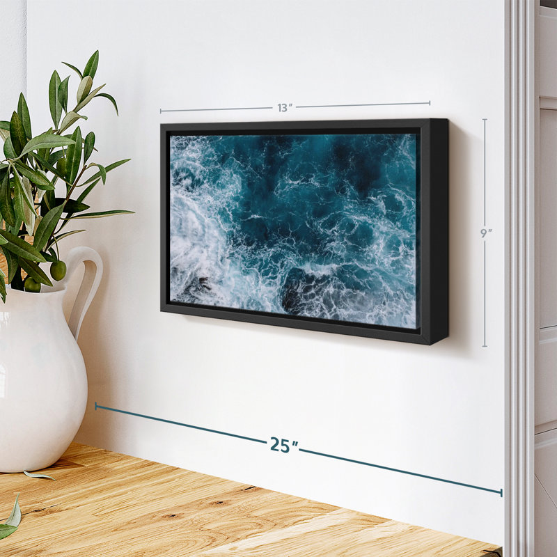 Plage «Blue Ocean Waves Wall Art», H 9 po x l 13 po