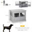Cage de bout de table de bout, et spacieuse pour chiots, petit chiot gris au design stable et fonctionnel,
