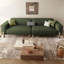 Canapé modulaire vert en cuir véritable-1019714377