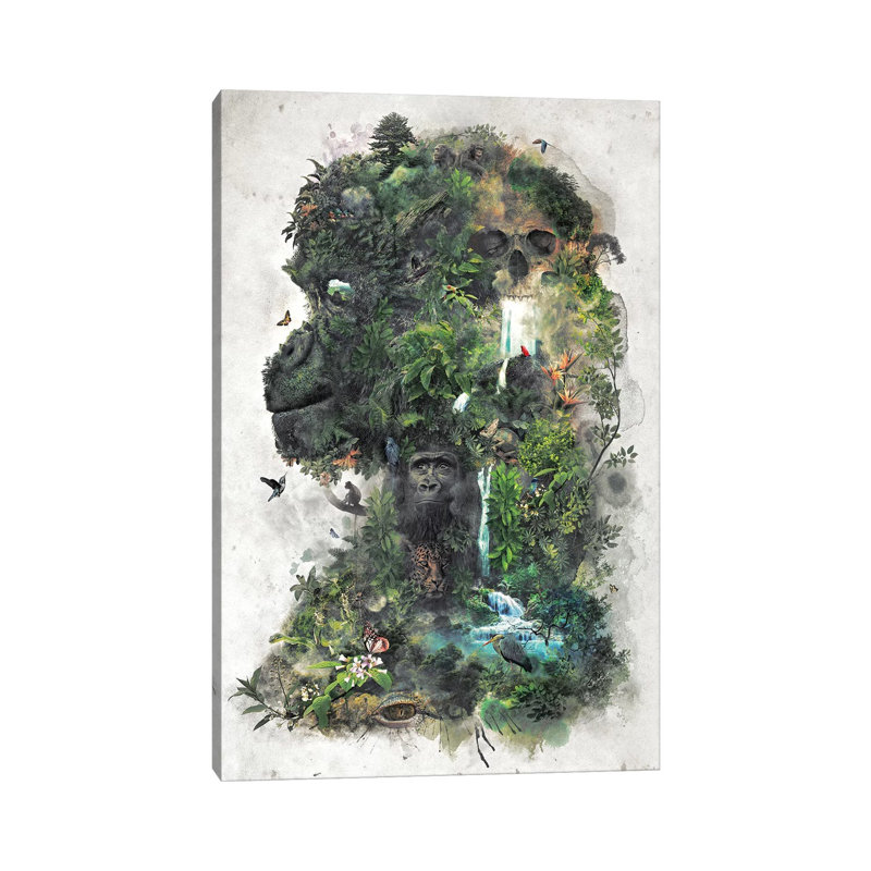 Surreal Gorilla by Barrett Biggers - Wrapped Canvas Print, 30.48 cm H x 45.72 cm W