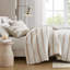 Édredon double / grand - teint: rayures horizontales épurées, confort toutes saisons et finition en microfibre ultra douce: lavable à la machine de luxe, sommeil confortable-130666412-130666413