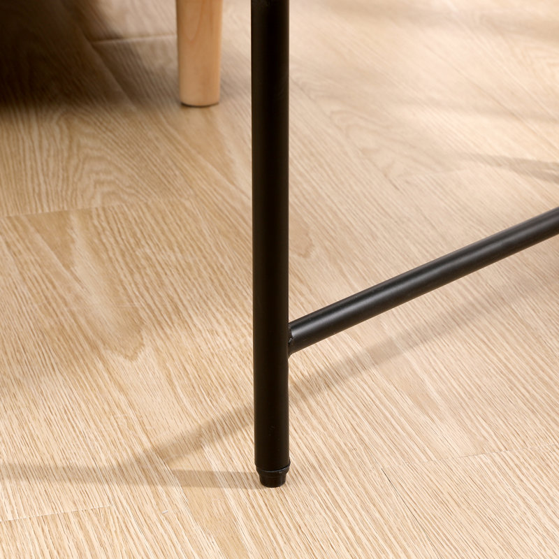 Table d'appoint noire avec 2 rangements - en métal et en bois, et stable, convient aux canapés, idéale pour diverses pièces, avec un cadre de processus d'assemblage facile