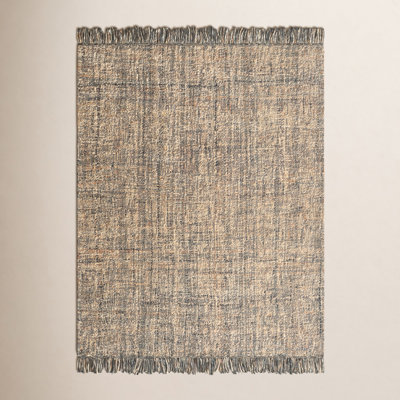 Bedivere Gray Beige Hand-Woven Jute Rug