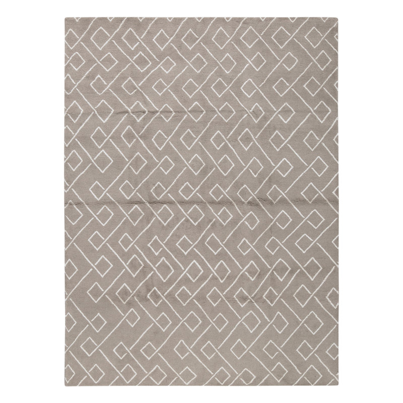 Hand Knotted Viscose Geometric Indoor Rug
