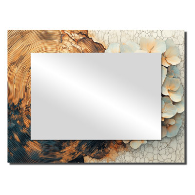 Crystal Hydrangea Flowers On Wooden Slide II - Floral Mirror Wall Decor - Printed On Metal