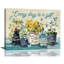 Farmhouse Bathroom Flower Decor Wall Art 30x40cm