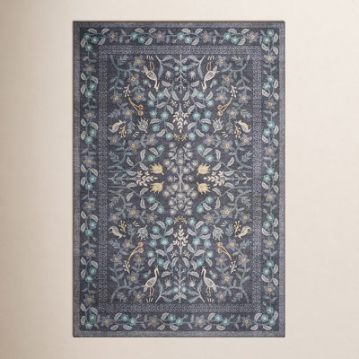 Rifle Paper Co. x Loloi Nightingale Black Floral Rug