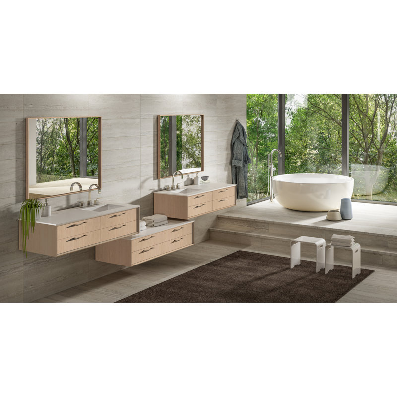 Gemelli 47.75'' W Single Bathroom Vanity Base, Matte Taupe