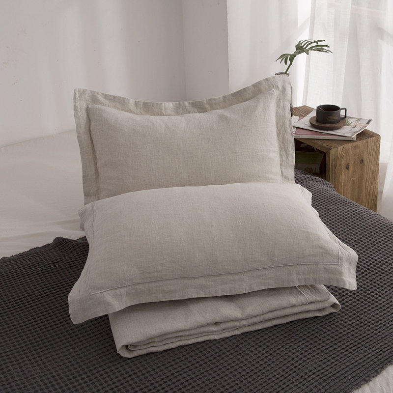 Ensemble de housse de couette 100% lin, Housse de couette très grand et 2 taies, Lin lin