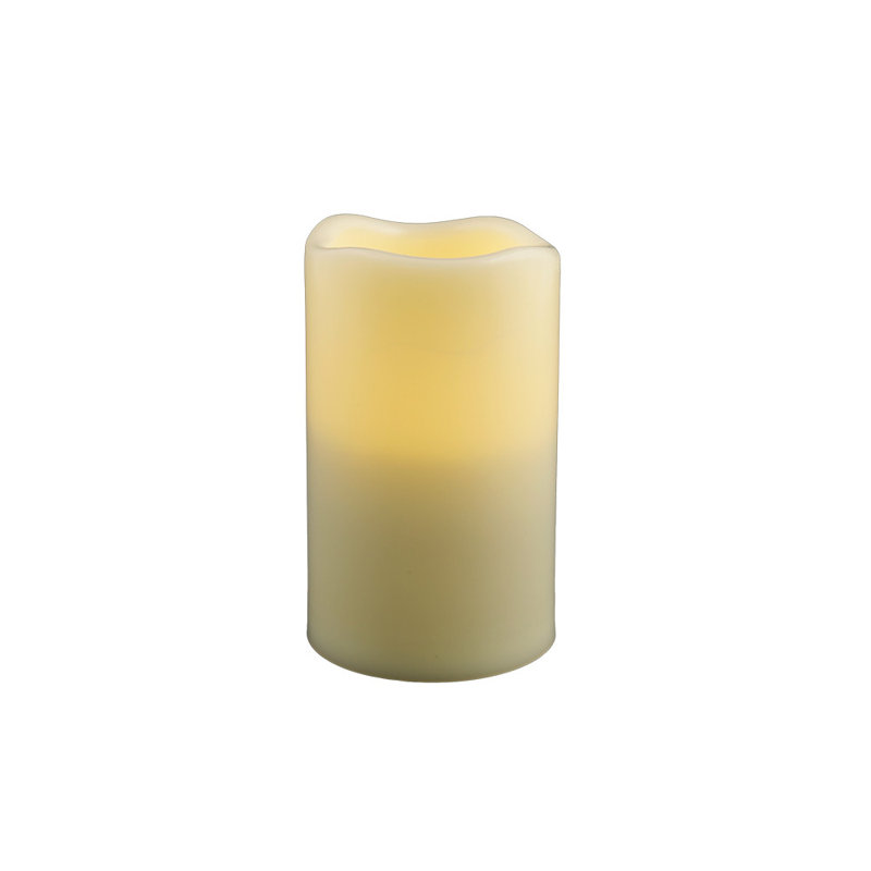 Bougie colonne intérieure sans flamme ivoire 5 po, 4.75" H x 3" W x 3" D