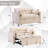 55.2'' Wide Modern Convertible Sleeper Sofa Bed With Reclining Backrest And 2 Pillows-1025293910