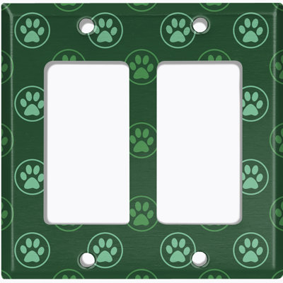Plaque murale d'interrupteur à bascule Paw Print