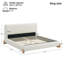Élégant lit très grand blanc Boucle: point focal de la chambre de luxe-1588568080
