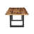 Solid Wood Top Metal Base Dining Table