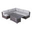 Ensemble de conversation modulaire avec coussins 6 pièces Meltham