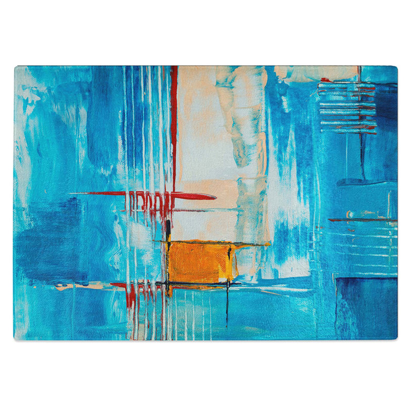 Tempered Glass Art Painting Vol.427 Chopping Board, 28.5 cm W x 20 cm L