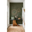 Teak Wood Console Table, Iron Sheet Top