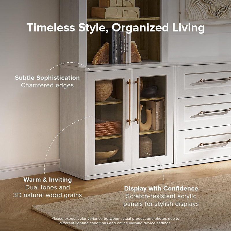 Petite armoire de rangement modulaire en chêne blanc